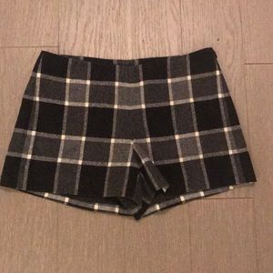 Wool plaid shorts Theory